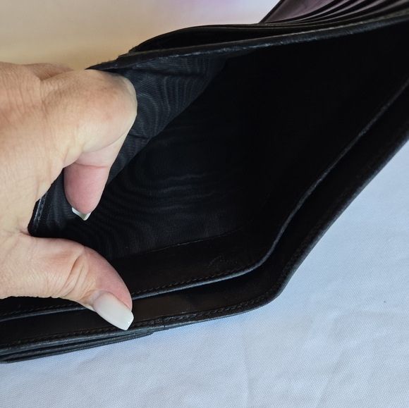 Vintage GUCCI Jackie Bi Fold Wallet Leather Metal Square Buckle Gold Hardware - Picture 11 of 14